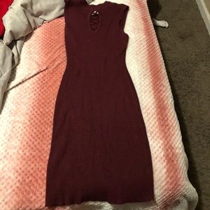 Burgundy dress